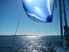 Golfo de Penas, kurzer Versuch mit dem Parasailor