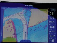 Einfahrt nach Eureka Seekarte mit Radar auf dem Navi